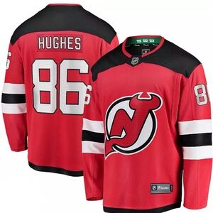 NHL Men's New Jersey Devils Jack Hughes #87 Breakaway Home Replica Jersey